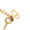 Dior Gold Plated Strass CD Logo Pendant Necklace Secondhand