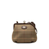 Burberry Vintage Check Canvas Kiss Lock Crossbody Secondhand