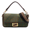 Fendi Sarah Coleman FF Canvas Fish Eye Embroidered Baguette Satchel Secondhand