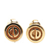 Secondhand Dior Gold Plated Round CD Clip On Earrings