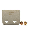 Secondhand Dior Gold Plated Round CD Clip On Earrings