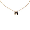Secondhand Hermès Gold Plated Enamel Pop H Pendant Necklace