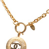 Chanel Gold Plated CC Round Pendant Necklace Secondhand