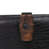 Gucci Textured Leather Bamboo Long Wallet Secondhand