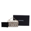 Secondhand Chanel CC Quilted Metallic Caviar Top Handle Wallet on Chain