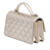 Secondhand Chanel CC Quilted Metallic Caviar Top Handle Wallet on Chain