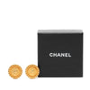 Chanel Gold Plated Coco Coin Motif Clip On Earrings Secondhand