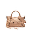 Balenciaga Metallic Craquele Suede Motocross Classic First Satchel Secondhand