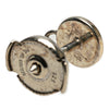 Hermès Sterling Silver and 18K Rose Gold Ex Libris Swing Earrings Secondhand