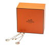 Hermès Sterling Silver and 18K Rose Gold Ex Libris Swing Earrings Secondhand