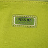 Prada Canvas Canapa Triangle Logo Wristlet Clutch Secondhand