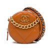 Chanel Lambskin 19 Round Clutch with Chain Secondhand