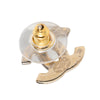 Chanel CC Gold Plated Strass Bullet Back Earrings Secondhand