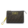 Fendi Zucca Coated Canvas Roma Amor Zip Pouch Secondhand