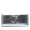 Saint Laurent Smooth Metallic Calfskin Monogram Cassandre Clutch Secondhand