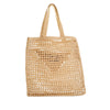 Prada Crochet Raffia Logo Tote Secondhand