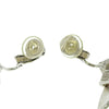 Chanel Silver Rhinestones Ribbon Clip on Earrings Secondhand