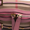 Burberry Small Leather Trimmed House Check Canvas Bridle Orchard Satchel Secondhand