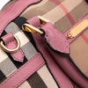 Burberry Small Leather Trimmed House Check Canvas Bridle Orchard Satchel Secondhand