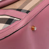 Burberry Small Leather Trimmed House Check Canvas Bridle Orchard Satchel Secondhand