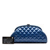 Chanel Quilted Patent Timeless Kiss Lock Clutch Secondhand