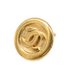 Chanel CC Gold Plated Button Clip On Earrings Secondhand