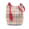 Burberry Haymarket Check Coated Canvas Lorne Bucket Bag Secondhand
