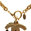 Chanel Gold Plated Double CC Pendant Necklace Secondhand