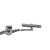 Chanel Silver Plated Crystal CC No. 5 Bow Charm Bracelet Secondhand