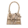Jacquemus Snake Embossed Leather Le Chiquito Moyen Satchel Secondhand