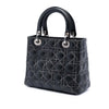 Dior Medium Lambskin Cannage Contrast Stitch Lady Dior Secondhand