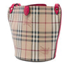 Burberry Haymarket Check Coated Canvas Lorne Bucket Bag Secondhand