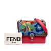 Fendi Small Velvet Embroidered Zucca Canvas and Leather Kan I Crossbody Secondhand