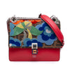 Fendi Small Velvet Embroidered Zucca Canvas and Leather Kan I Crossbody Secondhand