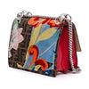 Fendi Small Velvet Embroidered Zucca Canvas and Leather Kan I Crossbody Secondhand