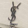 Saint Laurent Medium Croc Embossed Leather Monogram Kate Tassel Crossbody Secondhand
