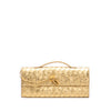 Bottega Veneta Metallic Lambskin Intrecciato Andiamo Clutch Secondhand