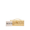Bottega Veneta Metallic Lambskin Intrecciato Andiamo Clutch Secondhand