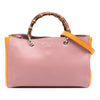 Gucci Medium Bicolor Calfskin Bamboo Shopper Satchel Secondhand