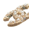 Chanel CC Gold Plated Faux Pearl Earrings Secondhand