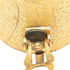 Chanel CC Gold Plated Enamel Button Clip on Earrings Secondhand