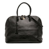 Balenciaga Large Croc Embossed Calfskin Ville Top Handle Bag Secondhand