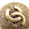 Secondhand Chanel Gold Plated CC Sunburst Clip On Earrings
