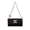 Chanel CC Quilted Satin Butterfly Chain Clutch Secondhand