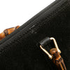 Gucci Suede Bamboo Wallet On Strap Secondhand