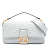 Fendi Large Zucca Embossed Leather Baguette Satchel Secondhand