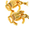 Chanel CC Gold Plated Faux Pearl Dangle Clip On Earrings Secondhand