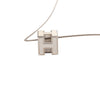 Hermès Palladium Plated Enamel Cage D H Pendant Necklace Secondhand