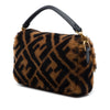 Fendi Mini Zucca Shearling Baguette Satchel Secondhand