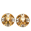 Chanel Gold Plated CC Faux Pearl Clip On Earrings Secondhand